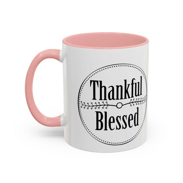 Faith Culture - Thankful & Blessed - Christian Thanksgiving Accent Coffee Mug, 11oz and 15oz