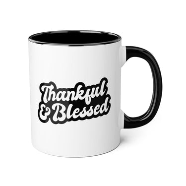 Faith Culture - Thankful & Blessed - Christian Thanksgiving Accent Mug, 11oz