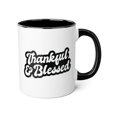 Faith Culture - Thankful & Blessed - Christian Thanksgiving Accent Mug, 11oz