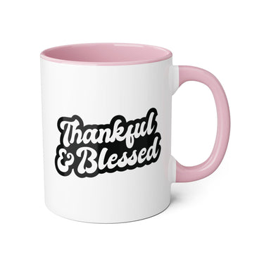 Faith Culture - Thankful & Blessed - Christian Thanksgiving Accent Mug, 11oz