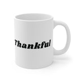 Faith Culture - Thankful Ceramic Coffee Mug Christian Gratitude Gift 11oz White