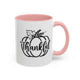 Faith Culture - Thankful Pumpkin Christian Thanksgiving Accent Coffee Mug, 11oz and 15oz 11oz Pink