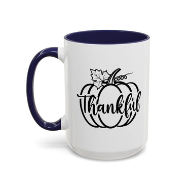 Faith Culture - Thankful Pumpkin Christian Thanksgiving Accent Coffee Mug, 11oz and 15oz