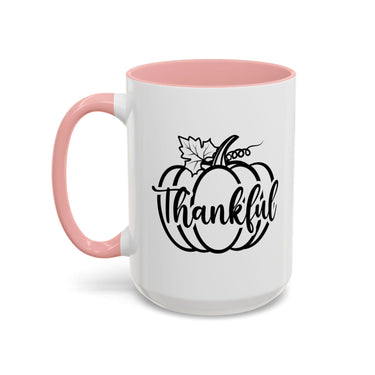Faith Culture - Thankful Pumpkin Christian Thanksgiving Accent Coffee Mug, 11oz and 15oz