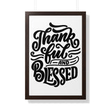 Faith Culture - Thankful and Blessed - Christian Thanksgiving Wall Art 20" x 30" Walnut
