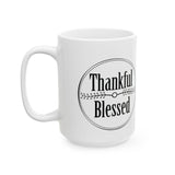 Faith Culture - Thankful and Blessed Christian Thanksgiving Mug, 11oz and 15oz 15oz