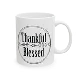 Faith Culture - Thankful and Blessed Christian Thanksgiving Mug, 11oz and 15oz
