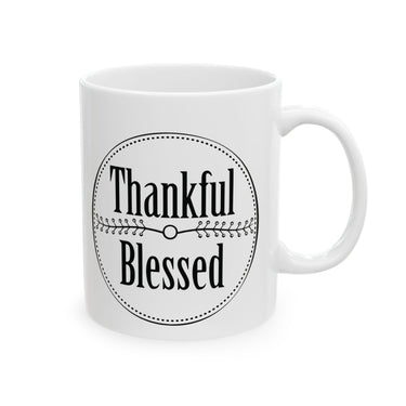 Faith Culture - Thankful and Blessed Christian Thanksgiving Mug, 11oz and 15oz