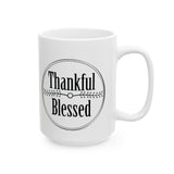 Faith Culture - Thankful and Blessed Christian Thanksgiving Mug, 11oz and 15oz