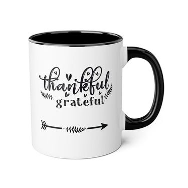 Faith Culture - Thankful and Grateful - Christian Thanksgiving Accent Mug, 11oz