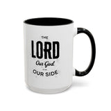 Faith Culture - The Lord is on Our Side Christian Thanksgiving Accent Coffee Mug, 11oz and 15oz 15oz Black