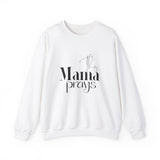 Faith Culture - This Mama Prays - Christian Unisex Heavy Blendâ„¢ Crewneck Sweatshirt White