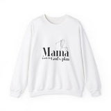 Faith Culture - This Mama Trusts in God’s Plan - Christian Unisex Heavy Blend™ Crewneck Sweatshirt White