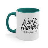 Faith Culture - Walk Humbly - Philippians 2:3 Christian Accent Coffee Mug 11oz Green