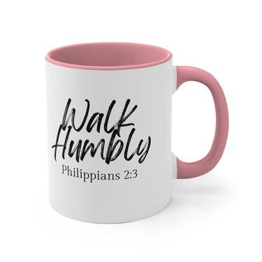 Faith Culture - Walk Humbly - Philippians 2:3 Christian Accent Coffee Mug