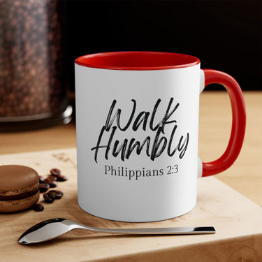 Faith Culture - Walk Humbly - Philippians 2:3 Christian Accent Coffee Mug