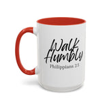Faith Culture - Walk Humbly - Philippians 2:3 Christian Coffee Mug