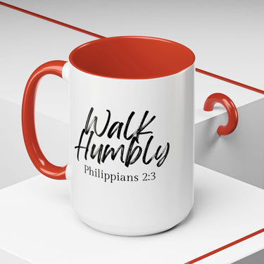 Faith Culture - Walk Humbly - Philippians 2:3 Christian Coffee Mug