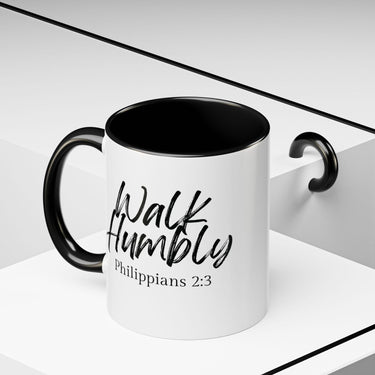 Faith Culture - Walk Humbly - Philippians 2:3 Christian Coffee Mug