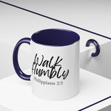 Faith Culture - Walk Humbly - Philippians 2:3 Christian Coffee Mug