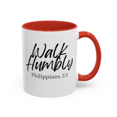 Faith Culture - Walk Humbly - Philippians 2:3 Christian Coffee Mug