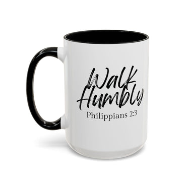Faith Culture - Walk Humbly - Philippians 2:3 Christian Coffee Mug