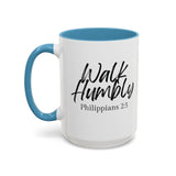Faith Culture - Walk Humbly - Philippians 2:3 Christian Coffee Mug
