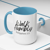Faith Culture - Walk Humbly - Philippians 2:3 Christian Coffee Mug