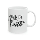 Faith Culture - Walk by Faith - Christian Ceramic Accent Coffee Mug - 11oz 11oz