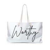 Faith Culture - Worthy Christian Weekender Tote Bag 24" × 13"