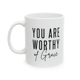 Faith Culture - You Are Enough, Worthy, Loved, Kind, Strong & Capable" - Christian Ceramic Mug 11oz