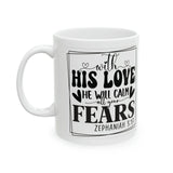 Faith Culture - Zephaniah 3:17 - Christian Ceramic Coffee Mug - 11oz