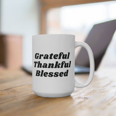 Faith Culture Grateful Thankful Blessed Ceramic Coffee Mug Christian Inspirational Drinkware