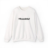 Faith Culture Thankful Unisex Heavy Blend Crewneck Sweatshirt Christian Gratitude Apparel White