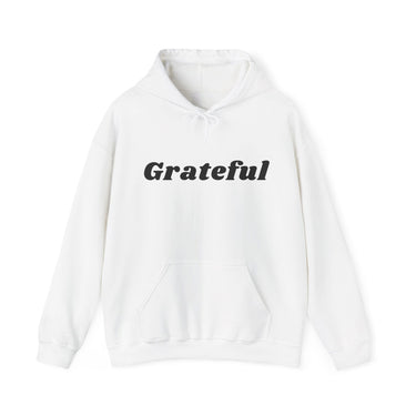 Grateful Hoodie Christian Unisex Sweatshirt Inspirational Faith Apparel White