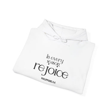 Rejoice Christian Hoodie | Philippians 4:4 - Faith Culture