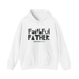 Faithful Father Christian Hoodie – Lamentations 3:22–23 in white | Faith Culture