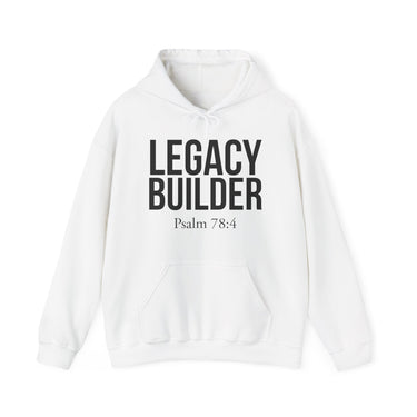 Legacy Builder Christian Hoodie – Psalm 78:4 in white | Faith Culture