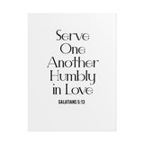 Serve One Another Christian wall poster, 18 × 24 inches, inspired by Galatians 5:13