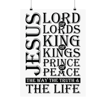 Faith Culture Lord of Lords King of Kings Art Print | Christian Declaration Matte Poster