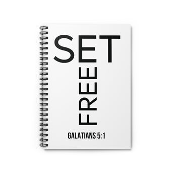 Set Free Christian Journal | Galatians 5:1 Bible Verse Notebook One Size