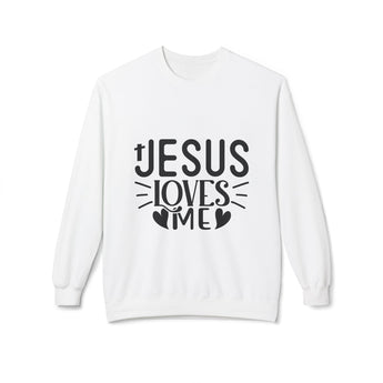 Faith Culture - Jesus Loves Me Christian Sweatshirt | Everyday Reminder of God’s Unfailing Love White