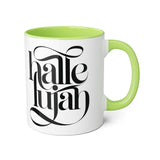 Faith Culture - Hallelujah - Christian Accent Coffee Mug, 11oz Light Green 11oz