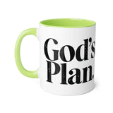 Faith Culture - God’s Plan - Christian Coffee Mug, 11oz Light Green 11oz