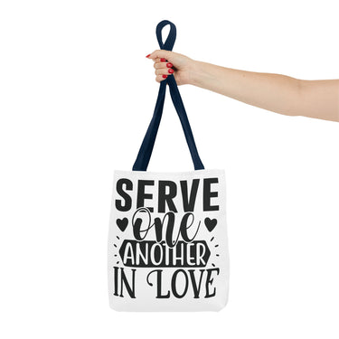Faith Culture - Serve One Another in Love Christian Tote Bag - Galatians 5:13 Bible Verse
