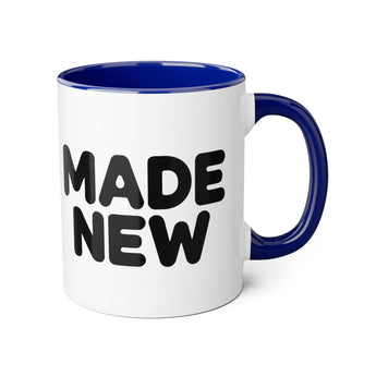 Faith Culture - Made New - Christian Coffee Mug, 11oz Blue 11oz
