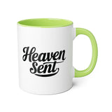 Faith Culture - Heaven Sent - Christian Accent Coffee Mug, 11oz Light Green 11oz