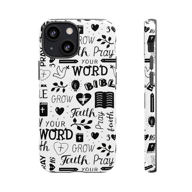 Prayer and Faith Christian Tough Phone Cases iPhone 13 Mini Glossy