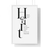 Create in Me a Clean Heart framed Christian wall art inspired by Psalm 51:10, white frame with black and white scripture typography