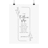 Faith Culture Follow Me Matthew 4:19 Christian Matte Poster | Fishers of Men Scripture Wall Art Print 12" x 16" Matte